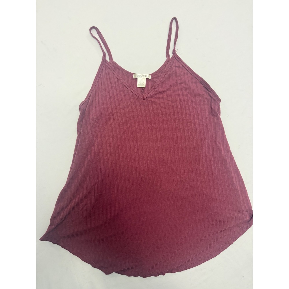 Bozzolo Ribbed Burgundy Tank Top